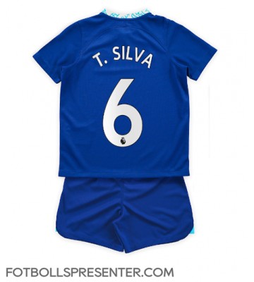 Chelsea Thiago Silva #6 Hemmatröja Barn 2022-23 Kortärmad (+ korta byxor)